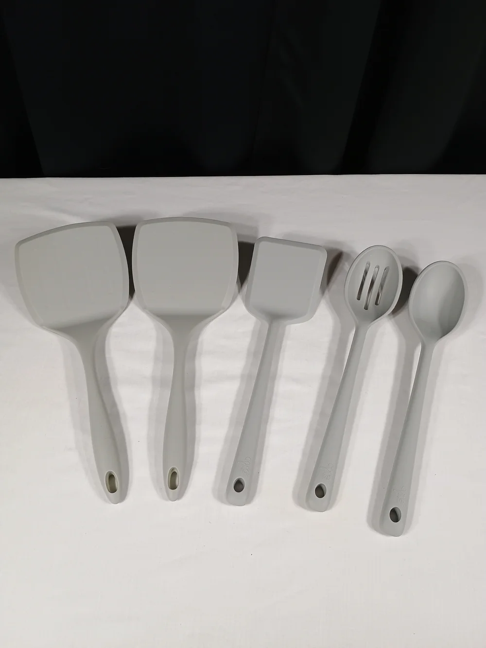 Gray Silicone Kitchen Utensil Set - 5-Piece New